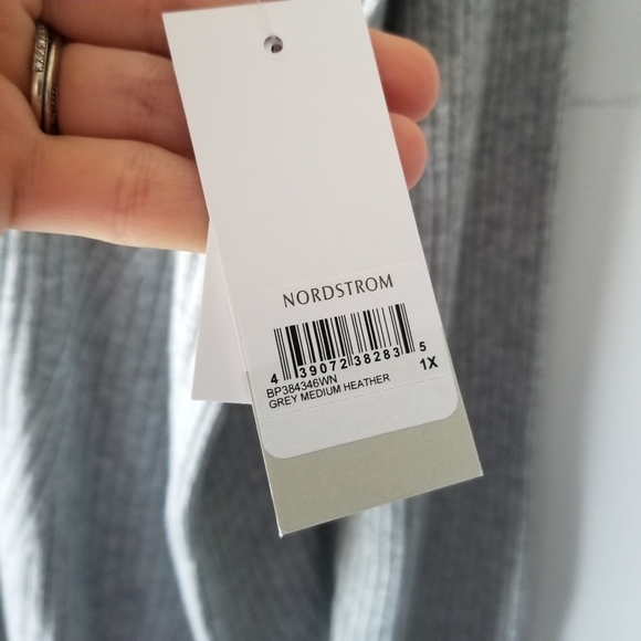 BP. Nordstrom Heather Gray Easy Ribbed Sweater Crew Neck 1X - Picture 3 of 10
